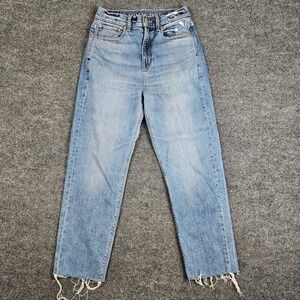 American Eagle Highest Rise 90s Boyfriend Jeans Women's 2 Stretch Light Wash